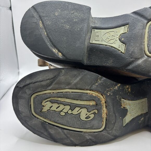 Ariat Women's 9B ProBaby Lacer Ankle Boot Leather Cowboy Driftwood Brown - Picture 8 of 12